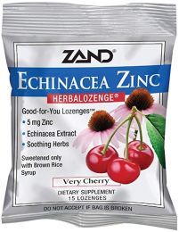 Zand HerbaLozenge Echinacea Zinc Natural Cherry - 15 Lozenges - Case of 12