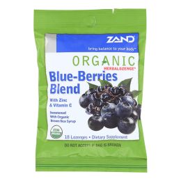 Zand Organic Blueberries Herbalozenges  - Case of 12 - 18 CT