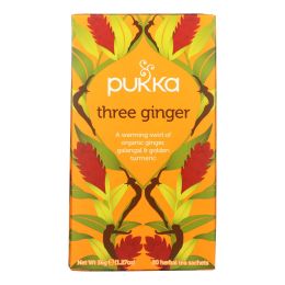 Pukka Herbal Teas Tea - Organic - Three Ginger - 20 Bags - Case of 6