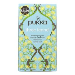 Pukka Herbal Teas Tea - Organic - Three Fennel - 20 Bags - Case of 6