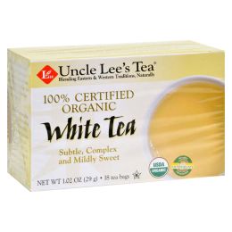 Uncle Lee's Tea 100% Certified Organic White Tea - Case of 6 - 18 Bag